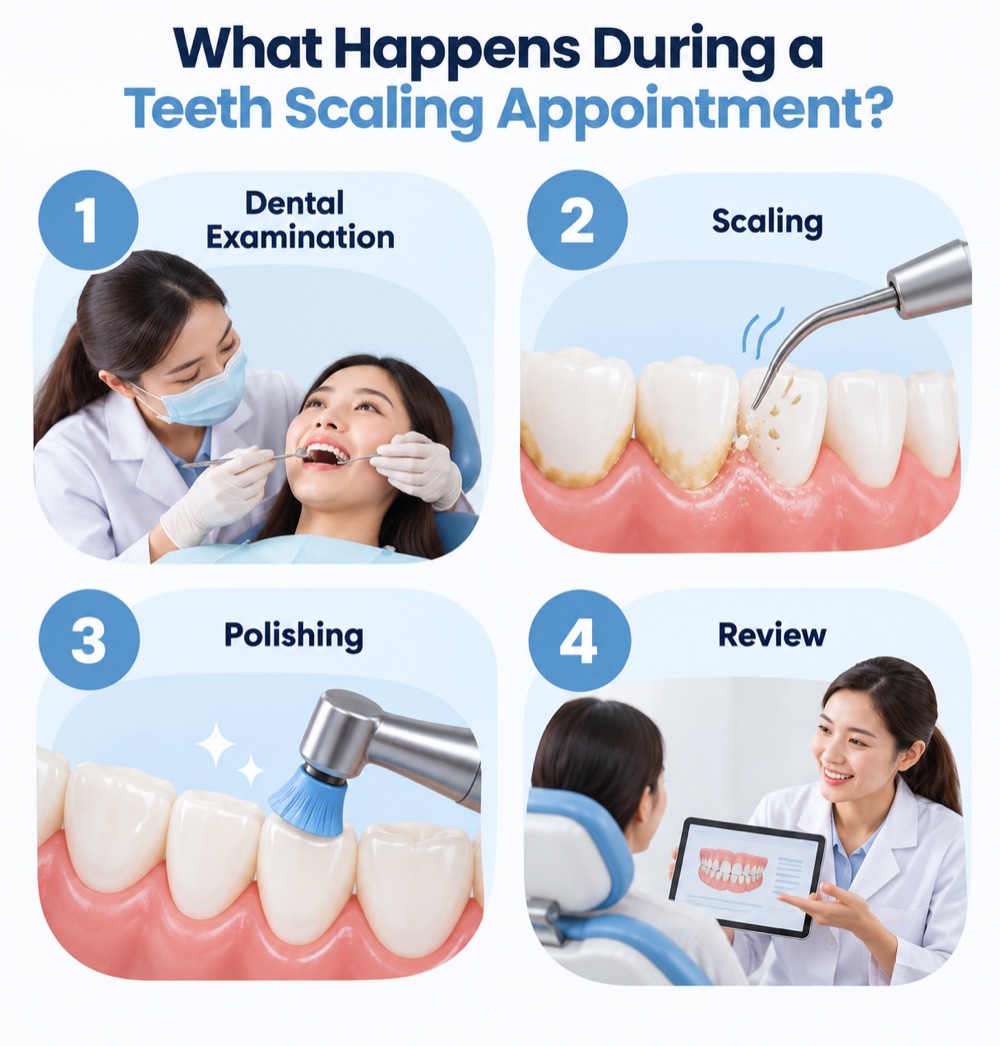 What happens in a teeth scaling appointment